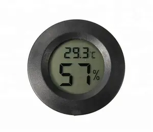 Оптовые продажи температурный термометр гигрометр-Комнатный термометр круглого типа, комнатный цифровой гигрометр, термометр для инкубатора, гитарная коробка