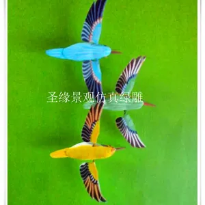 hot sale custom real touch decorative fake artificial parrot birds