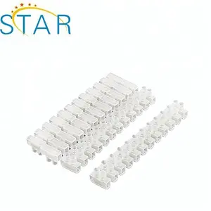 80V 10A 4mm Wire Connecting 2 Row 12 Ports Terminal Block Strip