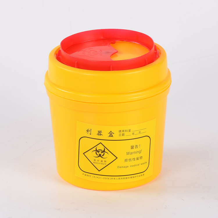 MM-SC1Y 1 л круглые медицинские контейнеры для избавления от острых предметов, контейнер для игл биологической опасности для одноразовых шприц, лезвий и ланцетов