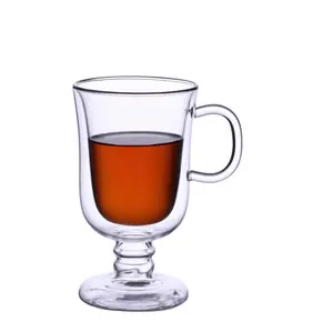 Tasse de café en verre borosilicate, gobelet à Double couche, haute qualité, expédié à la turquie