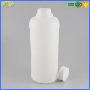 Fábrica de venda de pead 500ml 1000ml de plástico química 32 oz 1l frasco de HDPE branco