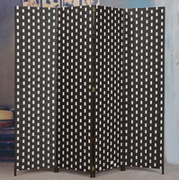 Paravent intérieur pliable blanc marron prêt à l'emploi et séparateur de pièce à panneau mural fixe pour le salon et la chambre à coucher