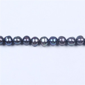 16"strand 9-10mm Natural Baroque Dyed Color Freshwater Pearl - Product Image 3