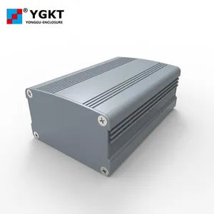 Amp Amplifier Memakai Aluminium Anodized Kecil Aluminium Ekstrusi Kotak Profil Penutup Ip66 Luar Ruangan dengan Berengsel