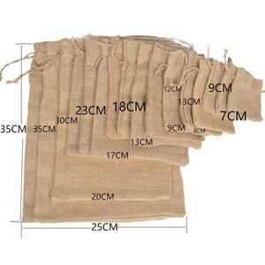 Tái Sử Dụng Vải Bố <span class=keywords><strong>Gunny</strong></span> Túi Đay Cà Phê Đậu Bao Bì Túi Đay Dây Rút Túi 13Mm Cho Ca Cao - Product Image 1