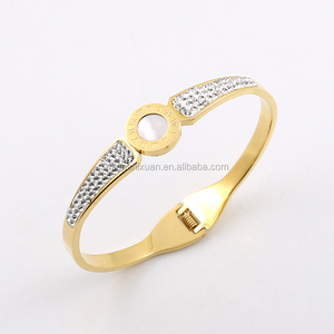 Bijoux pour fille de chine, prix d'usine, acier inoxydable, or Rose, argent, manchette, Bracelet - Product Image 5
