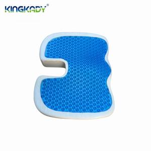 Asiento de silla de estadio de espuma viscoelástica ortopédica con cubierta de almohadilla de infusión de refrigeración almohada de Gel azul para dormitorio