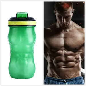 China proveedor de lujo hombres muscle BPA botella de la coctelera de plástico con tapas Flip logo impresión gimnasio proteínas de suero Shaker