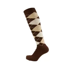 Riding Socks Custom Compression Knee High Organic Cotton Knit Jacquard Unisex Equestrian Horse Riding Socks