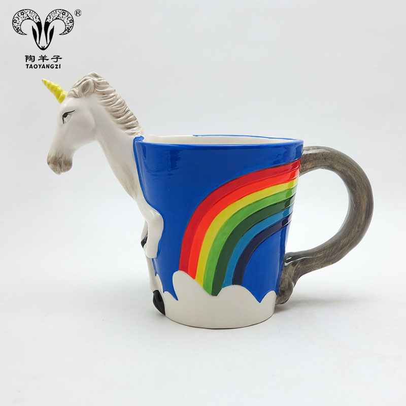 16oz 3D Unicorn Ceramic Mug - Modern Eco-Friendly Coffee Cup for Home,  Restaurants & Gifts, Perfect for Everyday Use