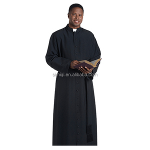Vente chaude et robe <span class=keywords><strong>de</strong></span> <span class=keywords><strong>prêtre</strong></span> noire classique, robe romaine pour toute l'année - Product Image 3