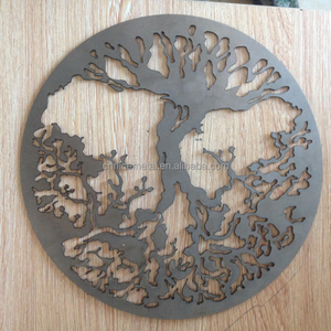 อุปกรณ์ตกแต่งผนังลายฉลุตัดโลหะด้วยเลเซอร์สำหรับตกแต่งบ้านอุปกรณ์ตกแต่งผนังศิลปะโลหะต้นไม้แห่งชีวิตงานประดิษฐ์ทำด้วยตัวเอง - Product Image 2
