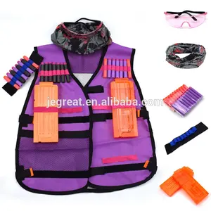 Fabrik preis Großhandel Verstellbare lila Tactical Vest Kit für Mädchen Kinder Erwachsene