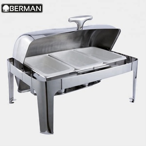 <strong>Restaurant</strong> Catering <strong>Equipment</strong> Decorative Fancy Oblong 9l <strong>Used</strong> Chafing Dishes with Lid for Buffet Utensils