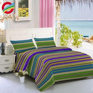 Luxury100 % <span class=keywords><strong>coton</strong></span> 3 cm jaune tissu <span class=keywords><strong>satin</strong></span>é 4 pcs reine taille ensemble <span class=keywords><strong>de</strong></span> literie pour hôtel draps ensemble <span class=keywords><strong>drap</strong></span> <span class=keywords><strong>housse</strong></span> - Product Image 3