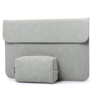 Ensemble 2 en 1 de housse pour ordinateur portable en similicuir suédé avec petit sac pour souris - Product Image 6