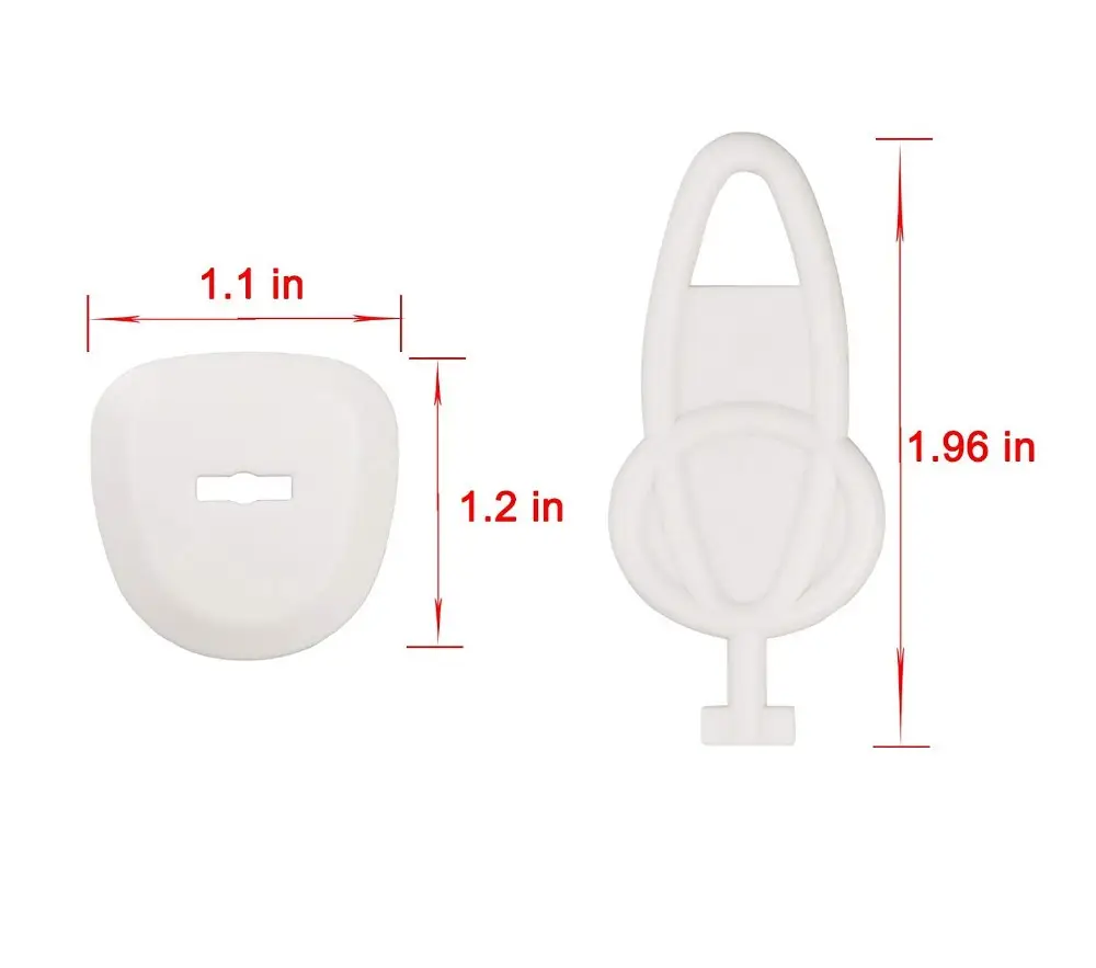 Coperture in plastica ABS bianca a forma ovale a 3 poli di tipo B prese e prese Standard USA spine di sicurezza per bambini per la casa dei bambini con chiavi