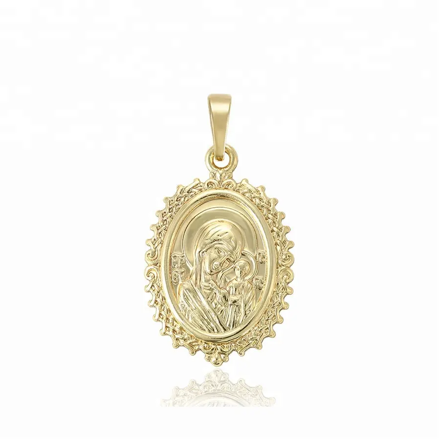 33693 design de moda Em Aço Inoxidável jóias xuping 14K cor de ouro pingente de Madonna