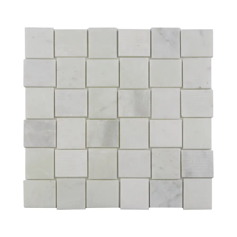 New Product Bathroom 3D Wall Marble Colored square Mosaic Bathroom Tile
