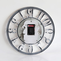 Horloge murale mécanique à engrenages mobiles en plastique de style vintage ancien, design 2019