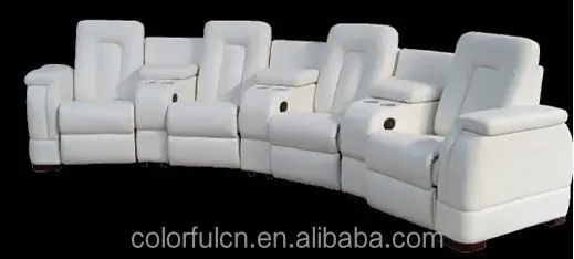 Sofá de couro reclinável/sofá reclinável cinema VIP casa LS311