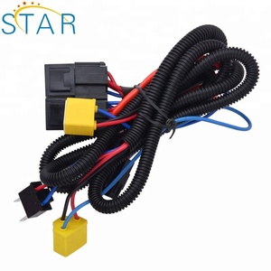 キセノンH4電気自動車リレーハーネスワイヤー12Vライトランプ35W55W