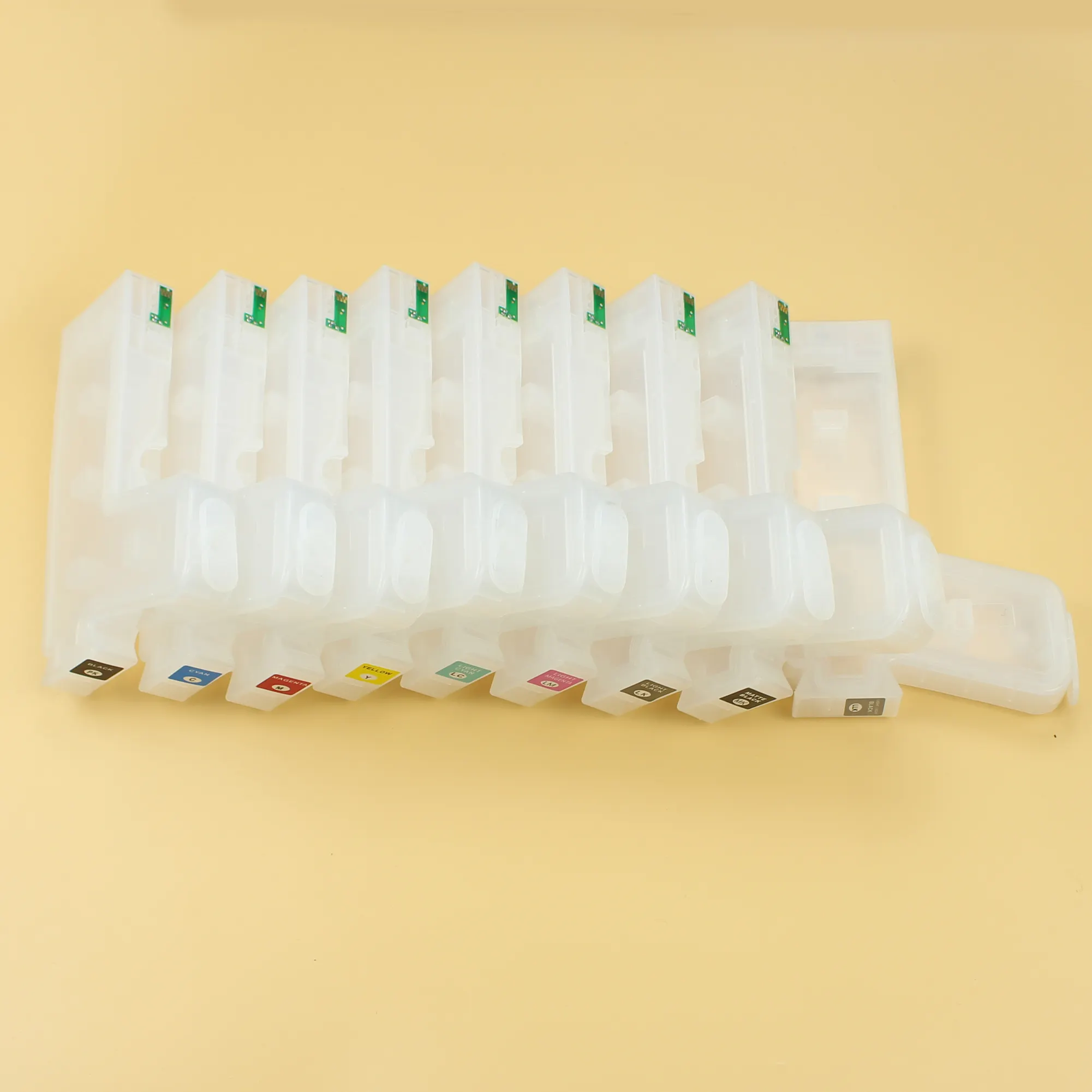 Free shipping 280ML T5801-T5809 refillable cartridges empty for epson 3800 3885 3880 3890 printer with sensors on high quality