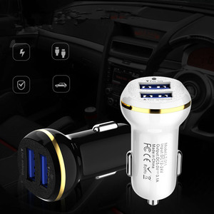 Cargador de coche Universal QI <span class=keywords><strong>Dual</strong></span> USB para IPhone, luz LED 3.1A, 2 puertos, precio de fábrica - Product Image 5