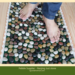 Pierre de galet colorée de Nanjing, pierre de pavé noire polie, roche de rivière noire pour l'aménagement paysager de jardin extérieur, pavage de route - Product Image 5