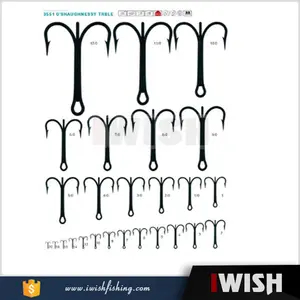 Fishing Manufacture Sharpest Fishing Hooks Big Size Treble Fish Hooks