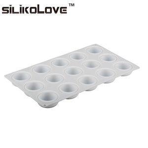 Venta caliente 15 Cavidad <span class=keywords><strong>Mini</strong></span> Ronda Mousse Pan Antiadherente Reutilizable Molde de pastel de silicona <span class=keywords><strong>para</strong></span> hornear - Product Image 5