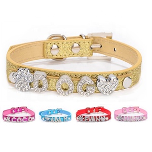 <span class=keywords><strong>Collar</strong></span> de piel sintética ostentoso para perro, accesorio para mascotas de 10MM, personalizado, de calidad personal, ostentoso, DIY, aplicación popular, venta al por mayor - Product Image 2