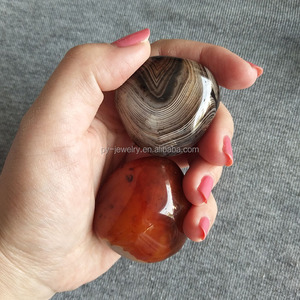 Stone Heating Stone Agate Fighting Natural Red Smooth Round AAA Indian Jewelry Agate Gemstone Top Quality Agate Original Color