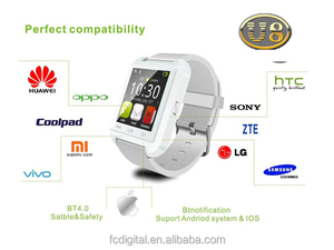 Qwd orologio smart u8 orologio smart Multi- lauguage adatto per iOS Android Apple Remote fotocamera lettore mp3 pedometro - Product Image 4