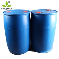 Tambour plastique HDPE bleu, seau plastique de 200 litres, 200 l
