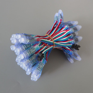 led pixel ws2801 waterproof IP68;DC5V input;full color;50pcs a string,Round Shape - Product Image 1