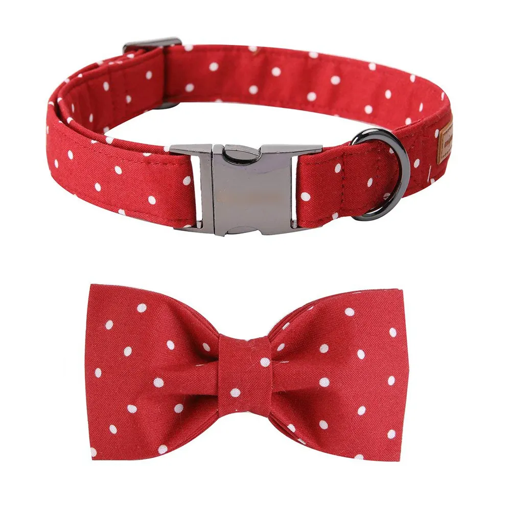 Bán Buôn OEM Sản Xuất, Pet Mềm & Comfy Bowtie Dog Collar Cat Collar Pet Quà Tặng Chó Mèo 6 Kích Thước 7 Mẫu