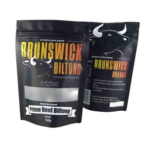 Superficie <span class=keywords><strong>mate</strong></span> impreso personalizado de pie cremallera bolsa 50g 100g <span class=keywords><strong>del</strong></span> <span class=keywords><strong>Sur</strong></span> África bitong bolsa de embalaje - Product Image 1