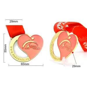 Cheap Metal Medals Longzhiyu 17years Professional Heart Shape Unique Design Cheap Medal Supplier Customized Zinc Alloy 3d Sport Medal