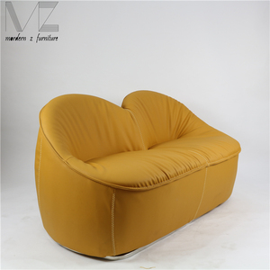 <span class=keywords><strong>Moderne</strong></span> Jaune PU cuir <span class=keywords><strong>causeuse</strong></span> canapé - Product Image 5