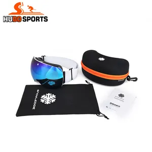 HUBO 166C Hot Sale Custom Logo UV400 Ski Goggles Frameless Ski Glasses Anti Fog Snow Snowboard Goggles Magnetic