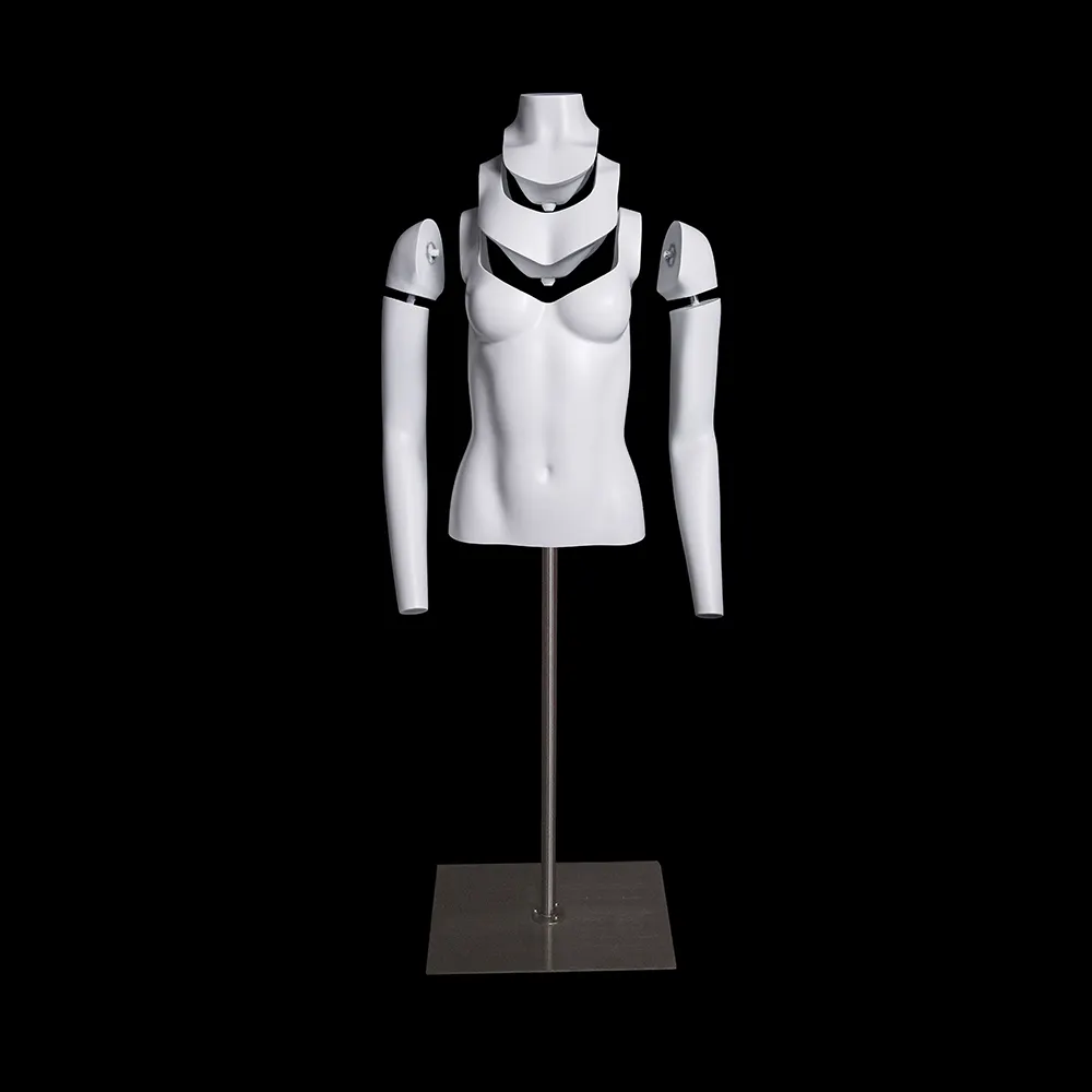여성 하프 바디 고스트 마네킹 몸통 보이지 않는 모델 GH16