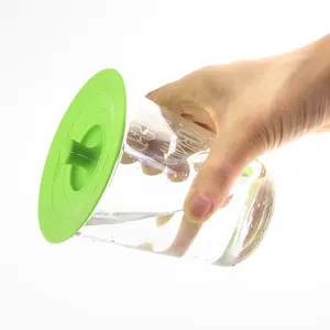 Coperchio della tazza di vetro del silicone del materiale di sicurezza di prezzo all'ingrosso
