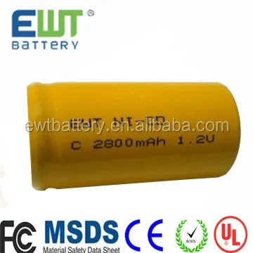 Nikkel-cadmium c 2800 ni cd oplaadbare batterij ni-cd c 2800 mah oplaadbare batterij 1.2 v