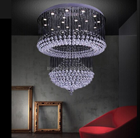 Lustre en cristal au design moderne, luminaire décoratif d'intérieur, idéal pour une chambre à coucher