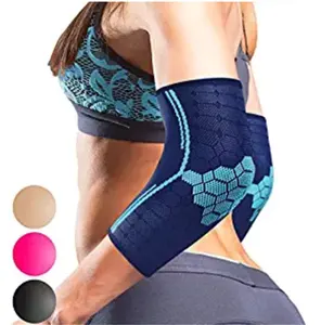 Neues Design Kunden spezifische elastische gestrickte Ellbogen-Kompression hülsen Tennis-und Golfer's Elbow Support Brace