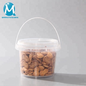 Cubo de Plástico Transparente de Diseño OEM, Envase de 1 Galón, Cubo de Plástico Transparente con Asa, Cubo de Plástico para Helados de 2 Galones - Product Image 5