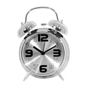 OEM Metal twin bell custom alarm clock produttore Retro alarm clock Factory