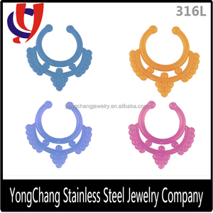 Hermoso y encantador color acrílico <span class=keywords><strong>nariz</strong></span> anillos para descuento - Product Image 1